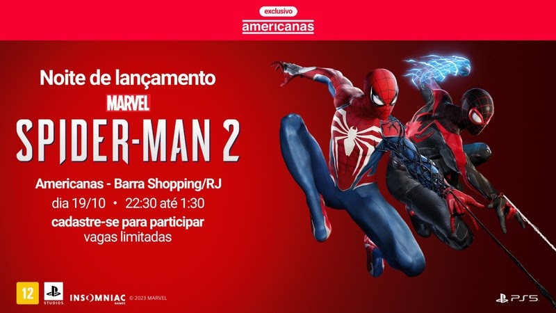 Americanas promove evento para o lançamento do jogo Marvel's